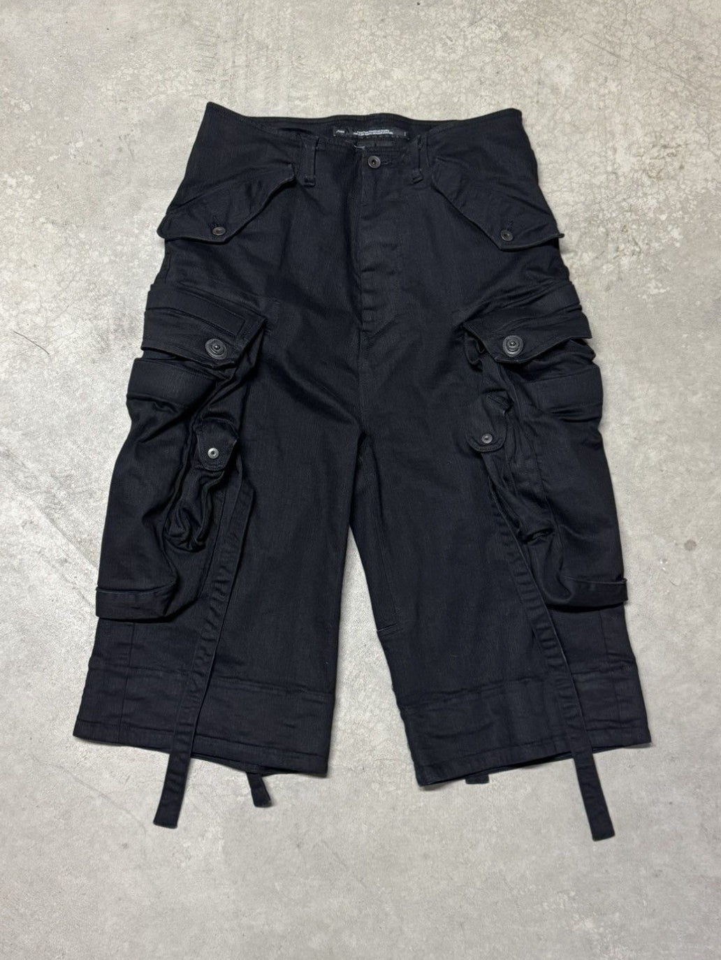 Julius SS24 Gas Mask Denim Cargo Short Pants