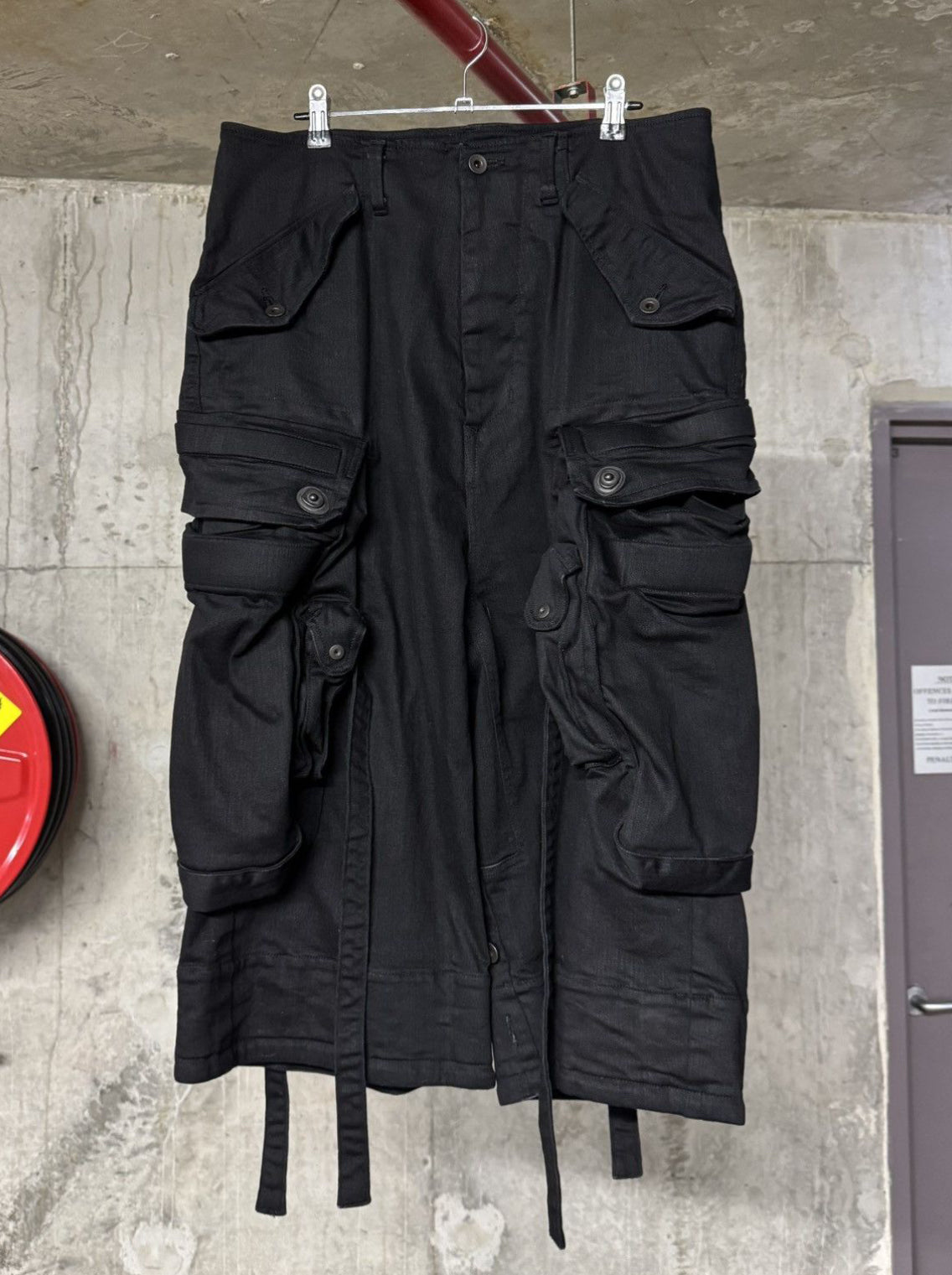 Julius SS24 Gas Mask Denim Cargo Short Pants