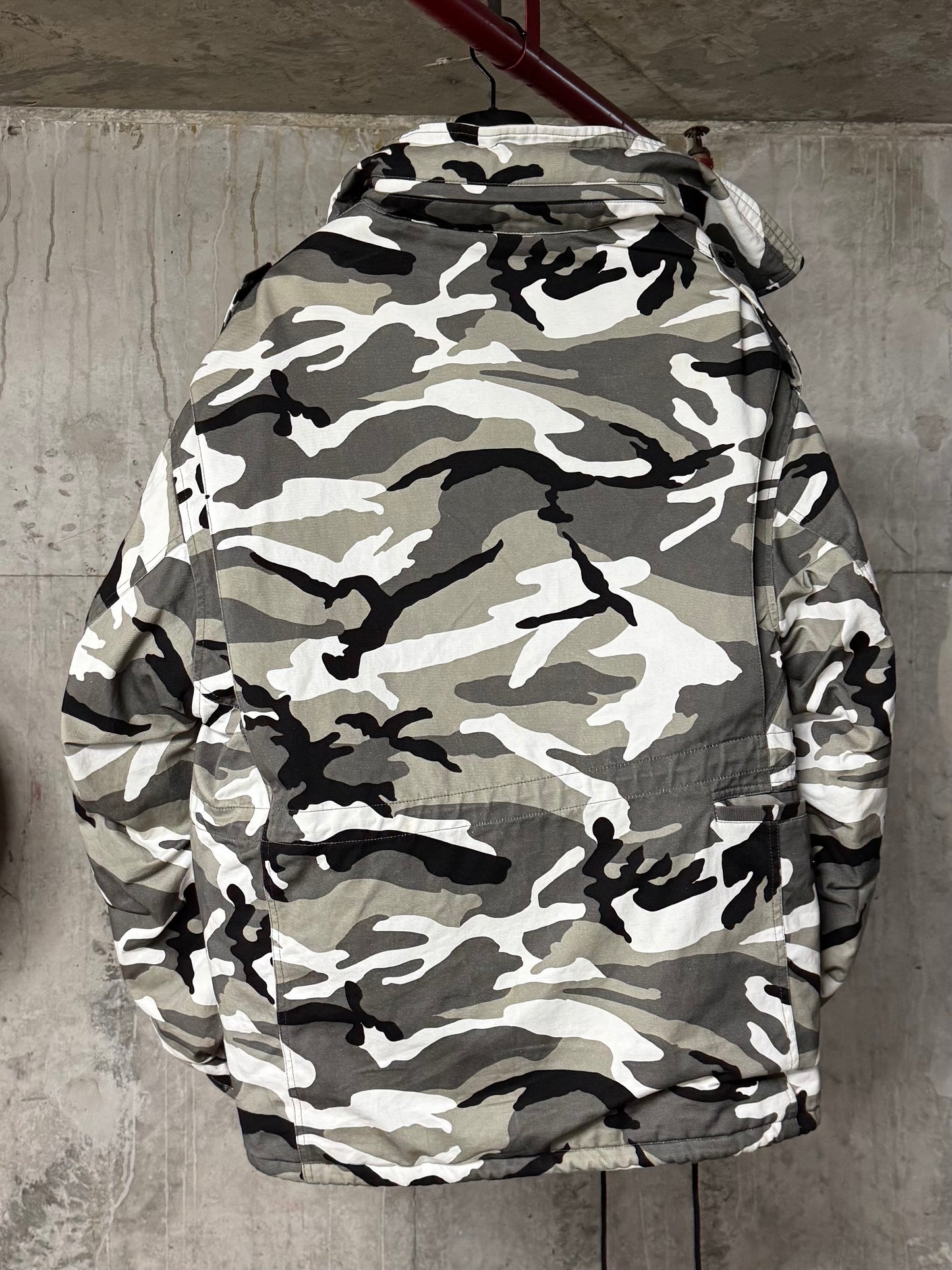 Balenciaga FW21 Snow Camo Asymmetrical Jacket