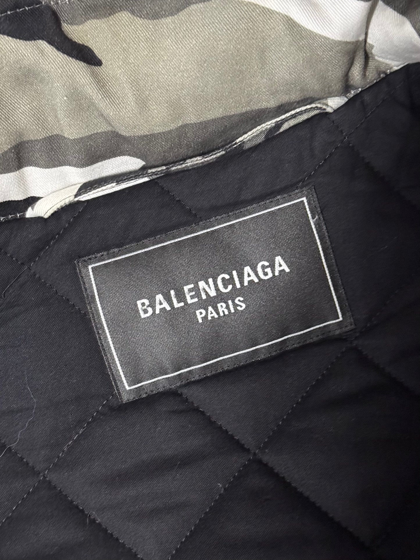 Balenciaga FW21 Snow Camo Asymmetrical Jacket