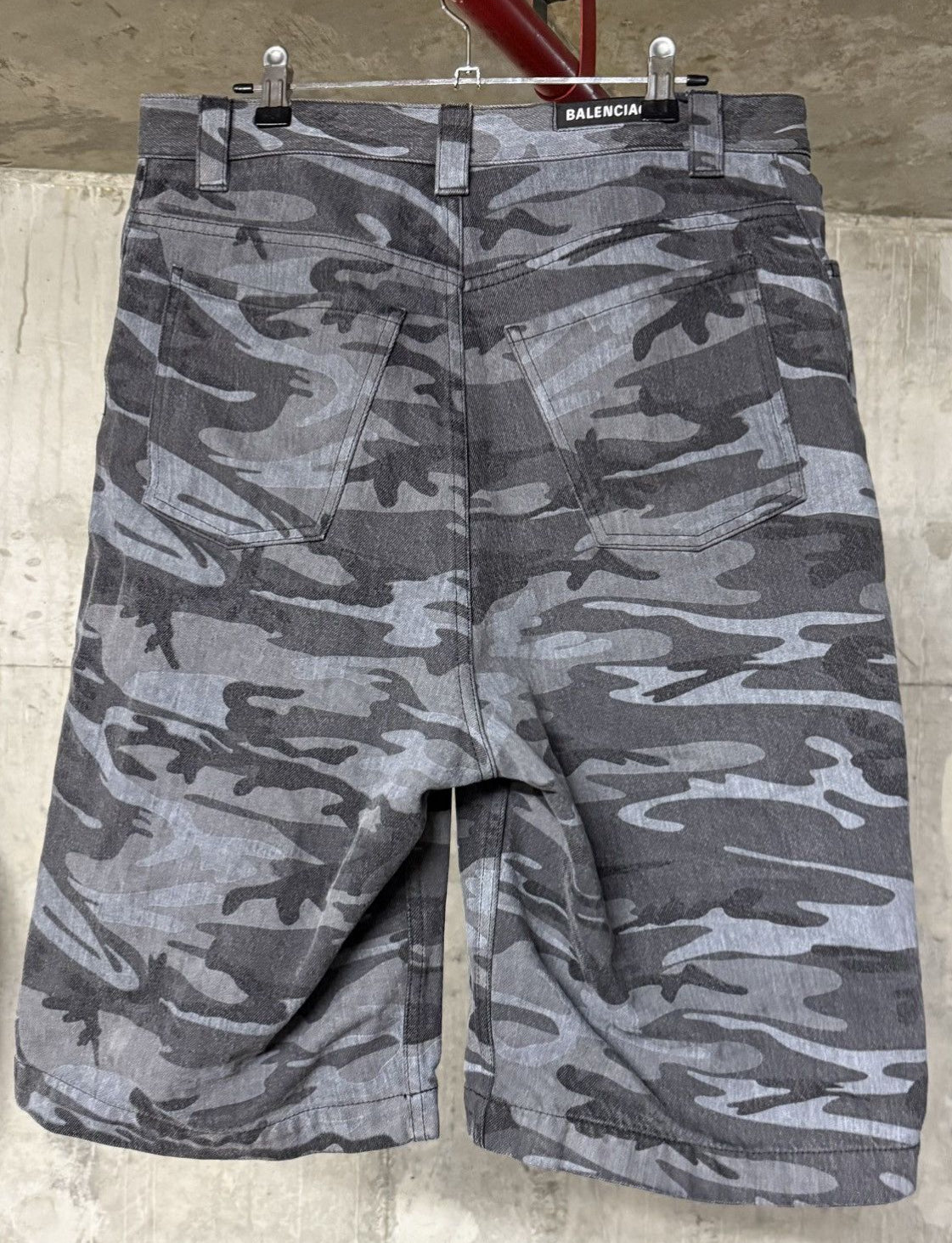 Balenciaga Skate Grey Camouflage Shorts