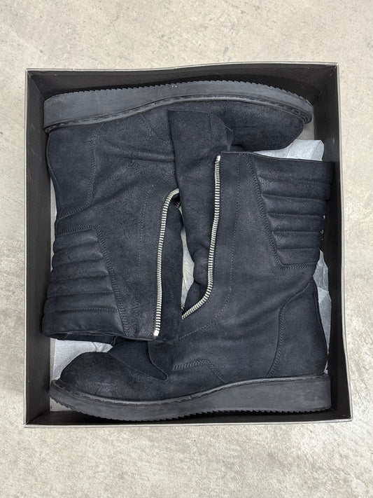 Rick Owens Suede Basket Creeper Mohawk Boots
