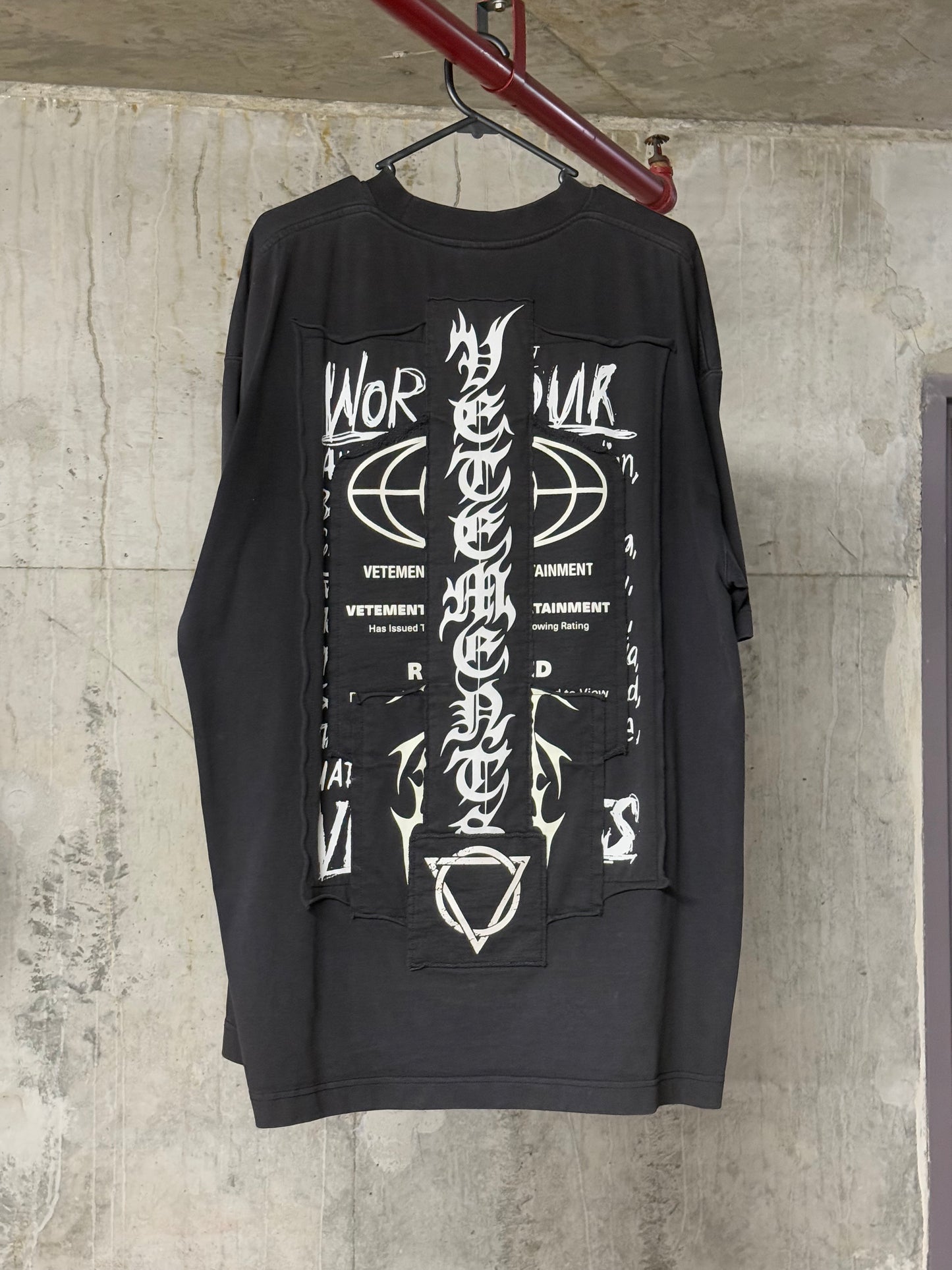 Vetements "J'Adore Hardcore" Oversized Patch T-Shirt