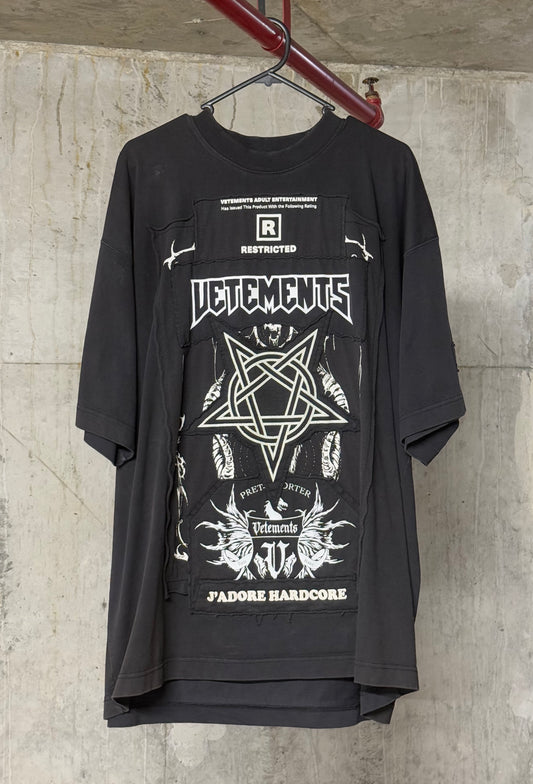 Vetements "J'Adore Hardcore" Oversized Patch T-Shirt