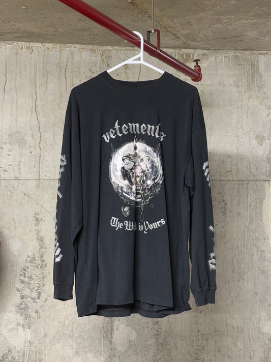 Vetements x Motorhead 'The World is Yours' Longsleeve T-Shirt